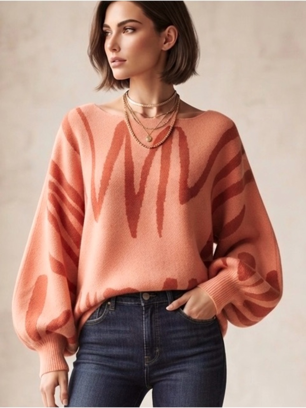 Shein Burnt Orange Sweater Size L